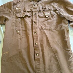 Men's Brown Button Down Casual Shirt